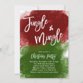 Jingle und Mingle Christmas Party Einladung (Vorderseite)