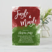 Jingle und Mingle Christmas Party Einladung (Stehend Vorderseite)