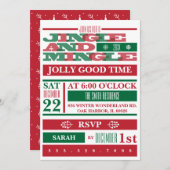 Jingle und Mingle Christmas Party Einladung (Vorne/Hinten)
