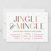 Jingle und Mingle Christmas Party Einladung (Vorderseite)