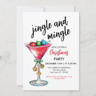 Jingle und Mingle Christmas Party Einladung