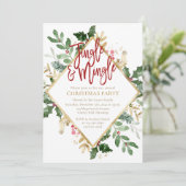 Jingle und Mingle Christmas Party Einladung (Stehend Vorderseite)