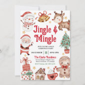 Jingle und Mingle Christmas Party Einladung (Vorderseite)