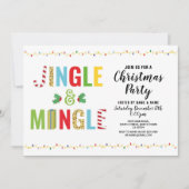 Jingle und Mingle Christmas Party Holly Holidays Einladung (Vorderseite)
