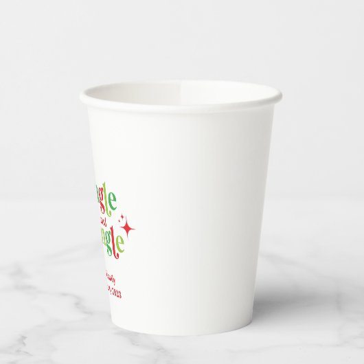 Jingle und Mingle Christmas Party Pappbecher (Links)