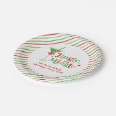 Jingle und Mingle Christmas Party Pappteller (Schrägansicht)