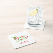 Jingle und Mingle Christmas Party Rechteckiger Pappuntersetzer (Vor Ort)