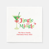Jingle und Mingle Christmas Party Serviette (Vorderseite)