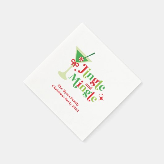 Jingle und Mingle Christmas Party Serviette (Ecke)