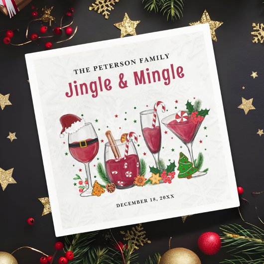 Jingle und Mingle Christmas Party Serviette