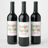 Jingle und Mingle Christmas Party Weinetikett (Flaschen)