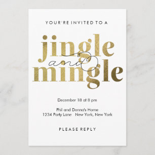 Jingle und Mingle Einladungen für Feiertage