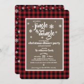 Jingle und Mingle Festivals Weihnachts-Party Einladung (Vorne/Hinten)