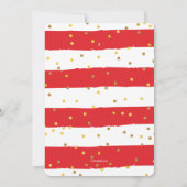 Jingle und Mingle Gold Confetti Einladung (Rückseite)