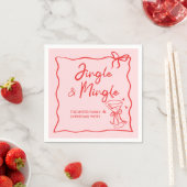 Jingle und Mingle Hand zeichnen Weihnachts-Party Serviette (Beispiel)