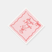 Jingle und Mingle Handzeichnetes Weihnachtsfest-Pa Serviette (Ecke)