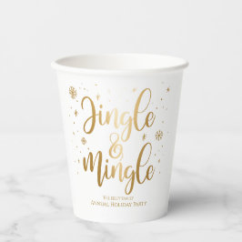 Jingle- und Mingle-Holiday-Papiergruppen Pappbecher