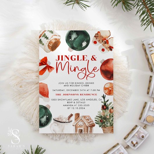 Jingle und Mingle Holiday Party, Work Holiday Einladung