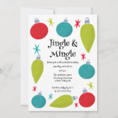 Jingle und Mingle Retro Christmas Party Einladung (Vorderseite)