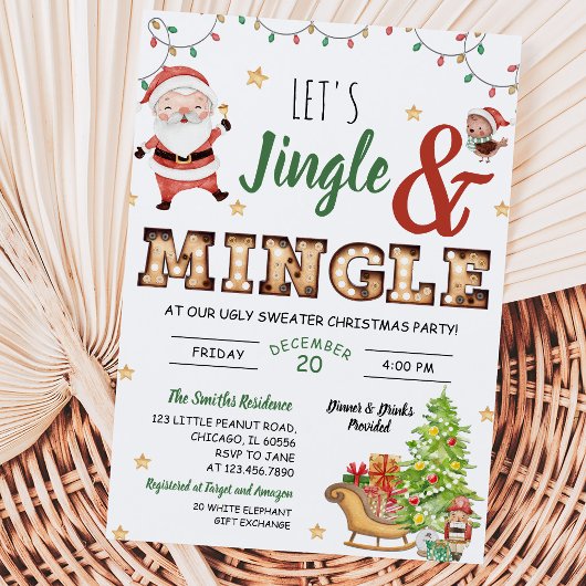 Jingle und Mingle Ugly Sweater Party Einladung