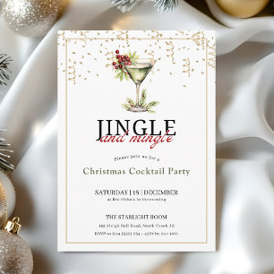 Jingle und Mingle Weihnachts-Cocktailparty Einladung