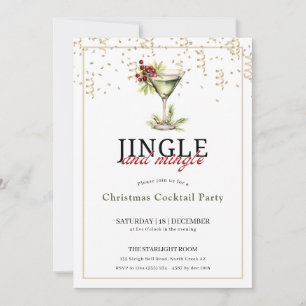 Jingle und Mingle Weihnachts-Cocktailparty Einladung