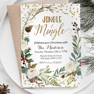 Jingle und Mingle Weihnachts-Party Einladung