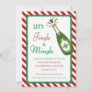 Jingle und Mingle Weihnachtsfeier Cocktailparty Einladung