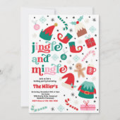Jingle und Mingle Weihnachtsfeier Einladung (Vorderseite)
