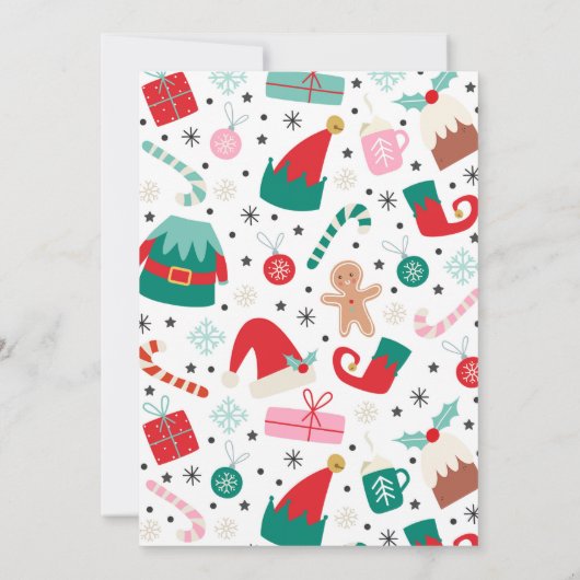 Jingle und Mingle Weihnachtsfeier Einladung (Rückseite)