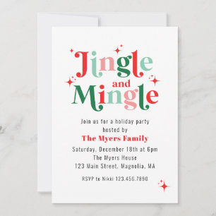 Jingle und Mingle Weihnachtsfeier Einladung