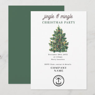 Jingle und Mingle Weihnachtsfeier für Unternehmen Einladung