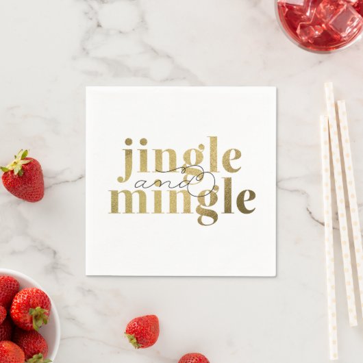 Jingle und Mingle Weihnachtsfeier Serviette (Beispiel)