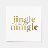 Jingle und Mingle Weihnachtsfeier Serviette (Vorderseite)