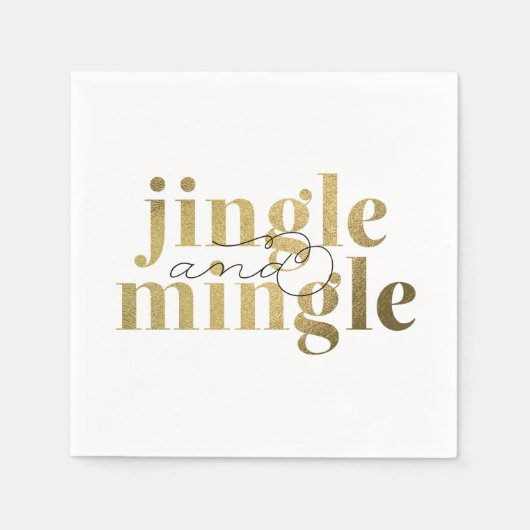 Jingle und Mingle Weihnachtsfeier Serviette (Vorderseite)