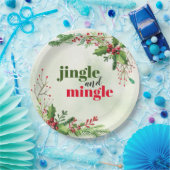 Jingle und Mingle - Weihnachtsfeiertag Pappteller (Party)