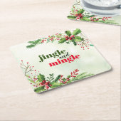 Jingle und Mingle - Weihnachtsfeiertag Rechteckiger Pappuntersetzer (angewinkelt)