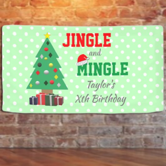 Jingle und Mingle zum Geburtstag Banner
