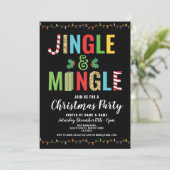 Jingle und vermischen Sie WeihnachtsParty, das Einladung (Stehend Vorderseite)