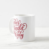 Jingle Vibes Only Festive Christmas Mug Kaffeetasse (Vorderseite Links)