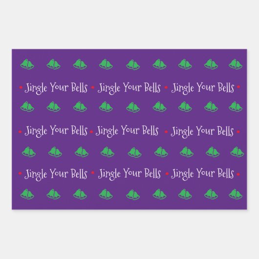 Jingle Your Bells Wrapping Paper Sheets Geschenkpapier Set (Vorderseite)