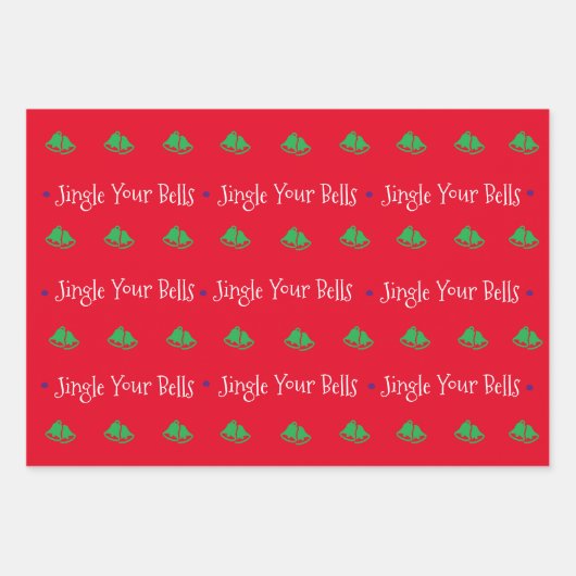 Jingle Your Bells Wrapping Paper Sheets Geschenkpapier Set (Vorderseite 2)