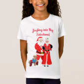 Jingling in Big Sisterhood - Little Brother Santa T-Shirt (Vorderseite)