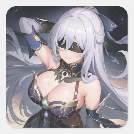 Jingliu HSR Quadratischer Aufkleber (Vorderseite)