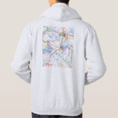 Jingzhou China City Map Hoodie (Rückseite)