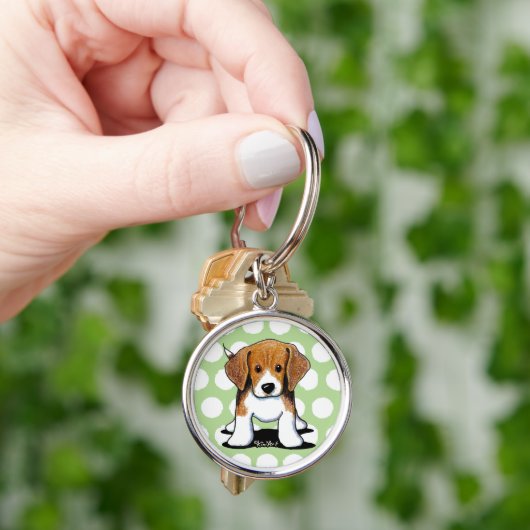 JiniArt Beagle Pup Schlüsselanhänger (Hand)