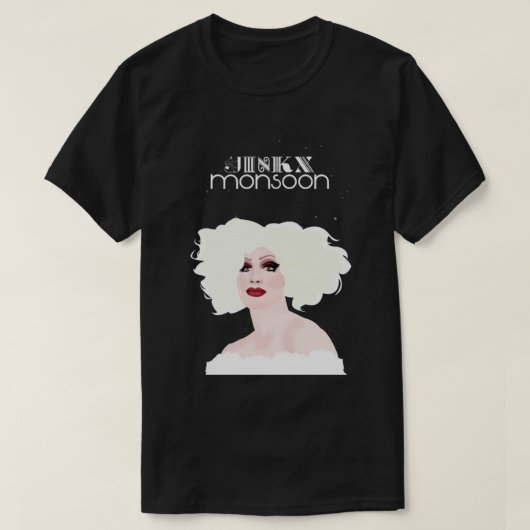 Jinkx monsoon schwarz-weiß T-Shirt (Design vorne)