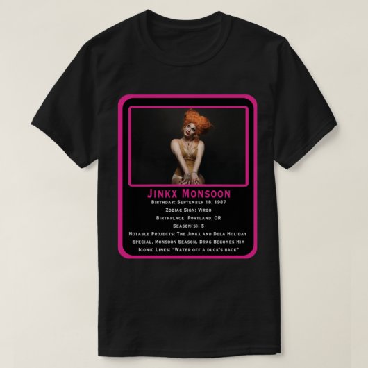 Jinkx Monsoon Trading Card T-Shirt (Design vorne)