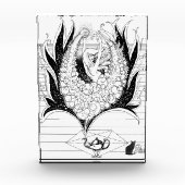 Jinn-Linienillustration Acrylblock Fotoblock (Vorderseite)