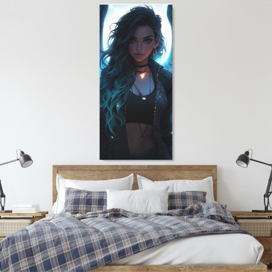 Jinx als Engel Leinwanddruck (Insitu (Schlafzimmer))